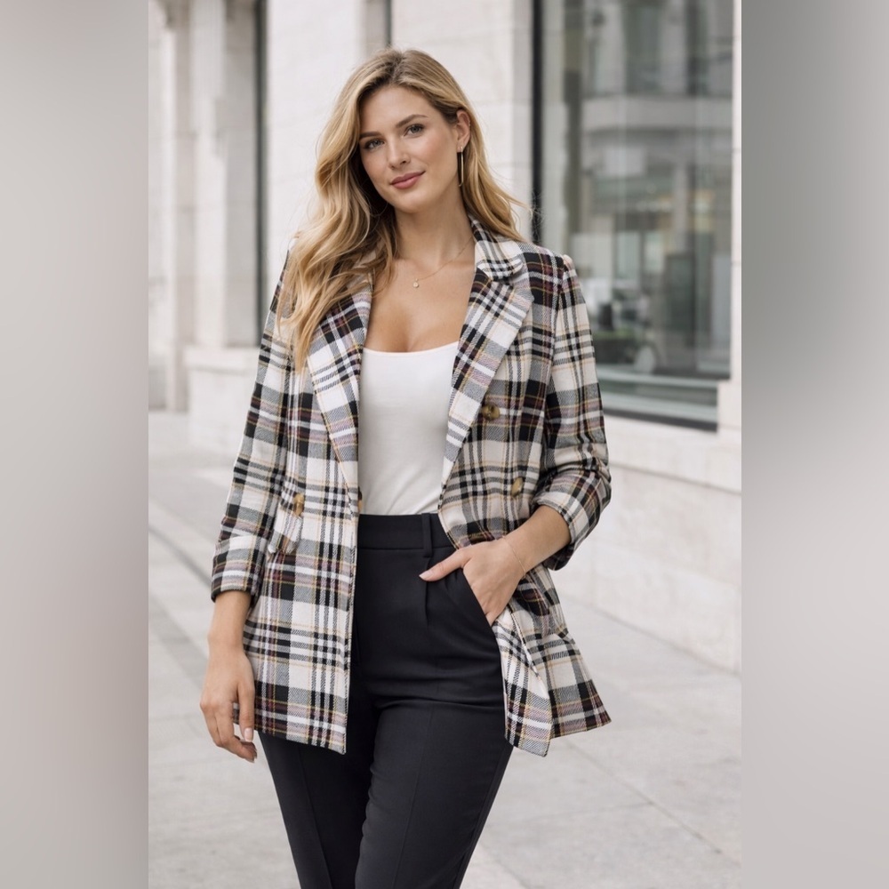 Altar’d State Plaid Blazer XS Preppy Coquette